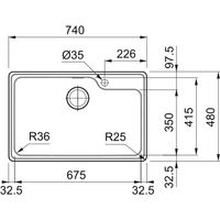 Кухонная мойка из нержавеющей стали Franke 101.0689.946 BCX 610-74 TL — 2