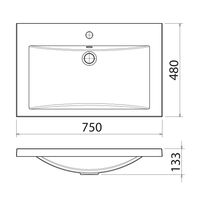 Раковина Florentina Анита 75 см / 10.150.00750.001 — 3
