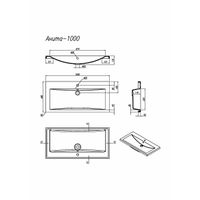 Раковина Florentina Анита 100 см / 10.150.01000.001 — 3