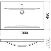 Раковина Florentina Анита 100 см / 10.150.01000.001 — 2