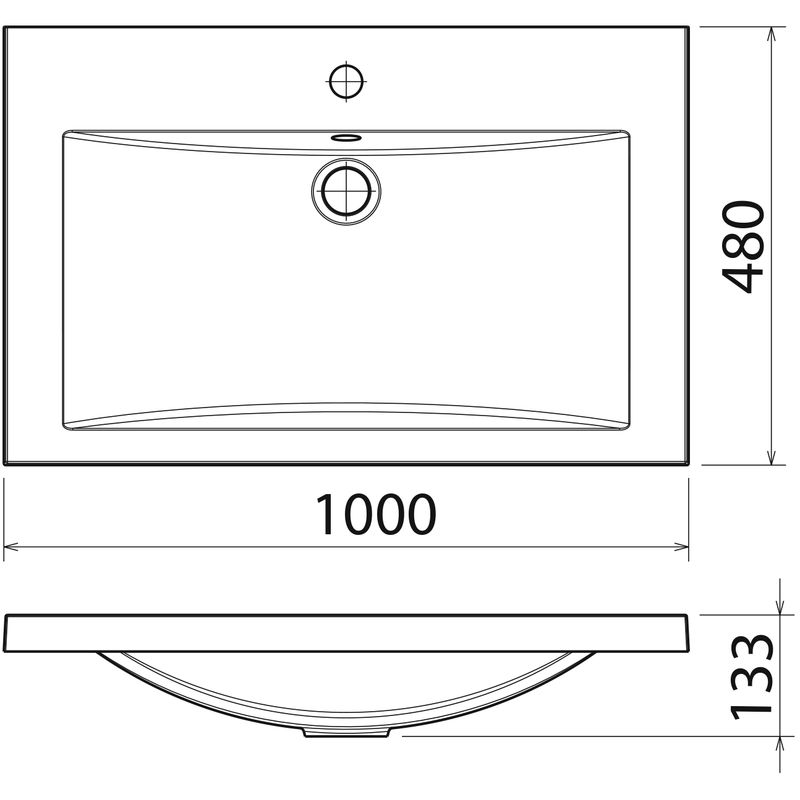 Раковина Florentina Анита 100 см / 10.150.01000.001