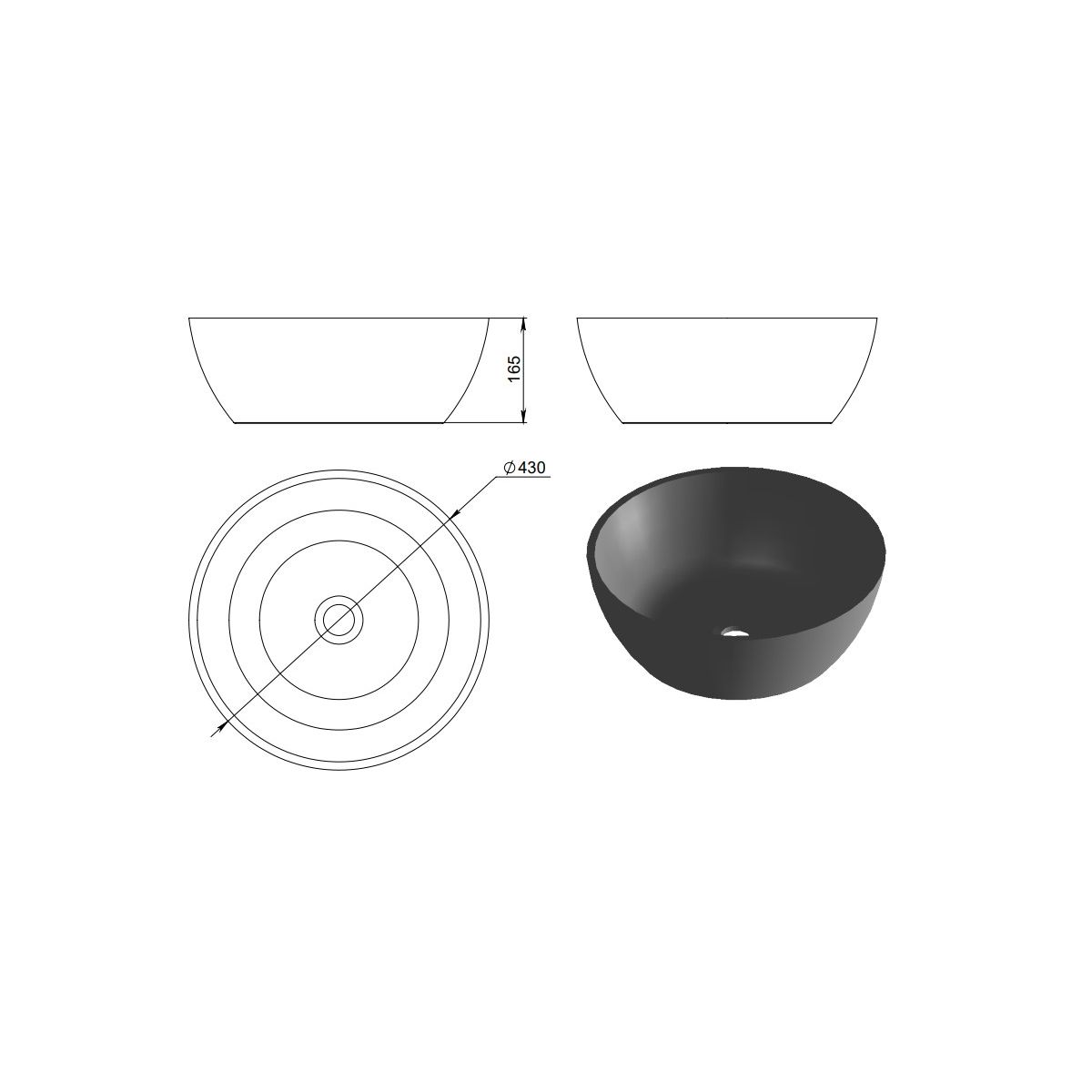 Раковина Holbi Moon SR 1.02.001.11.1 белый матовый