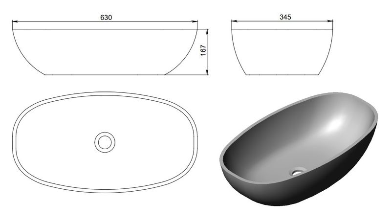 Раковина Holbi Tefia SR 1.02.008.11.1 белый матовый