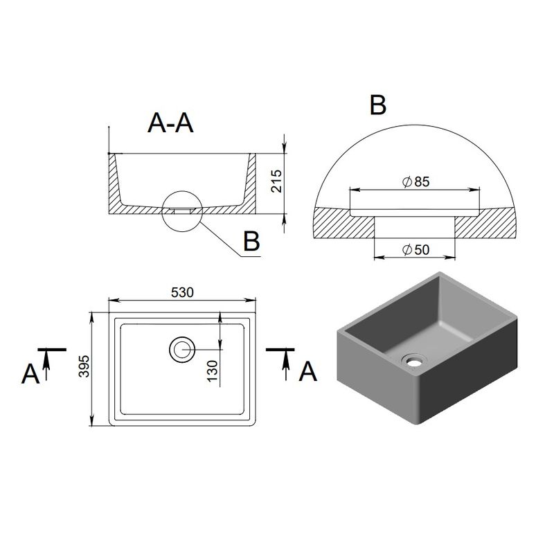 Раковина Holbi Halley SR 1.02.012.11.1 белый матовый