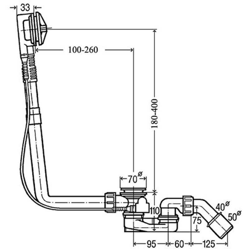 Сифон для ванны Viega Multiplex 103071