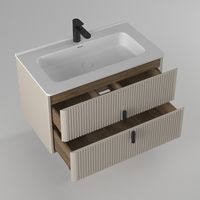 Тумба с раковиной BRIZ Арно 100 + Прато / 105 03-18100-16 00 БЕЖ белый матматовый/бежевый матовый — 2