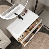 Тумба с раковиной BRIZ Арно 100 + Прато / 105 03-18100-16 00 БЕЖ белый матматовый/бежевый матовый — 3