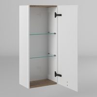 Шкаф-пенал для ванной BRIZ Бьянко 35 левый / 106 10-08035-00 01 БЕЛ белый матовый — 2