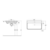 Раковина Dreja Luxury 80 см / 11080-KL — 2