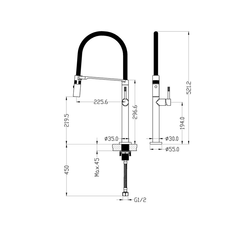 Смеситель для кухни BOHEME Uno 114-CR Chrome
