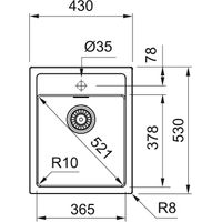 Кухонная мойка из искусственного камня Franke SID 610-40 114.0489.202 цвет оникс — 2