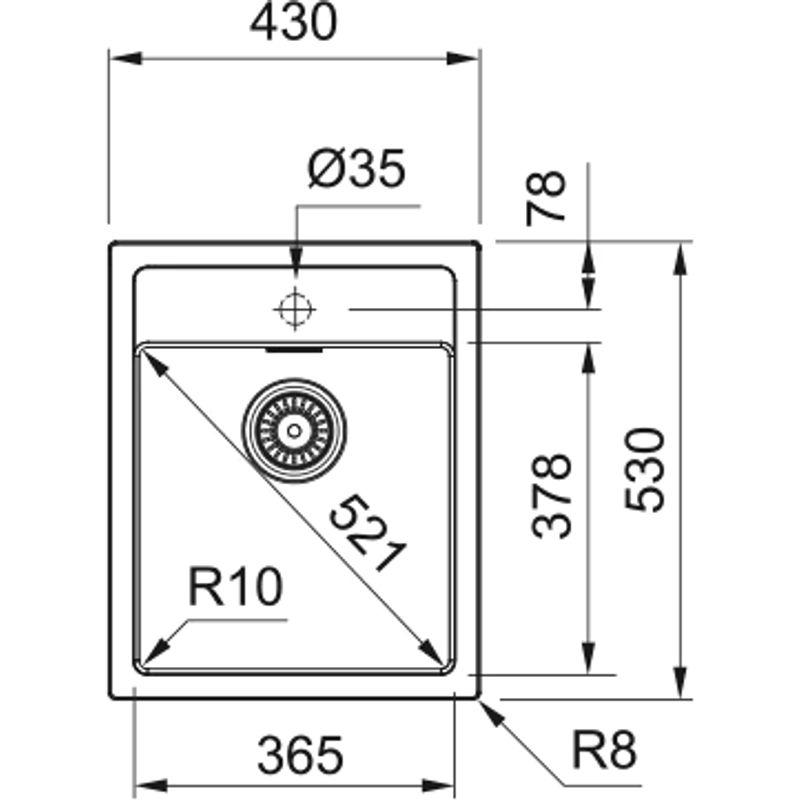 Кухонная мойка из искусственного камня Franke SID 610-40 114.0489.202 цвет оникс