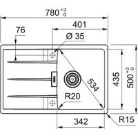 Кухонная мойка из искусственного камня Franke CNG 611/211-78 114.0639.688 серый камень — 3