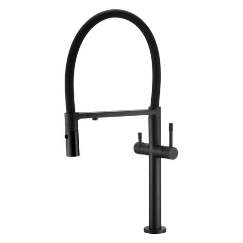 Смеситель для кухни BOHEME Uno 115-B с краном для питьевой воды Black