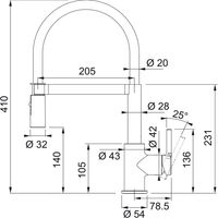 Смеситель для кухни Franke Lina Semi-pro 115.0626.085 хром/черный — 5