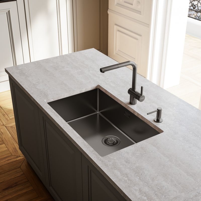 Смеситель для кухни Franke Atlas Neo сталь PVD / 115.0628.207 антрацит