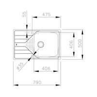 Кухонная мойка из нержавеющей стали ТЕКА UNIVERSE 50 T-XP 1B 1D MAX POLISHED 115110017 — 2