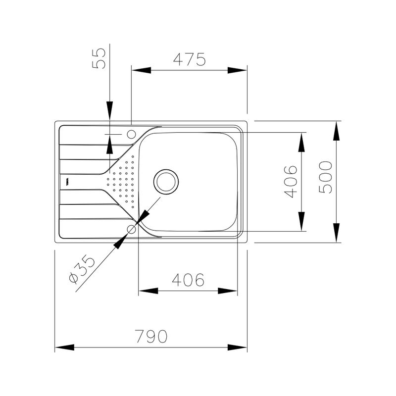 Кухонная мойка из нержавеющей стали ТЕКА UNIVERSE 50 T-XP 1B 1D MAX POLISHED 115110017