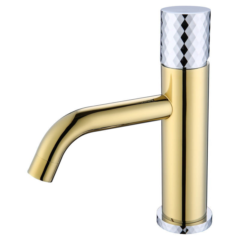 Смеситель для раковины BOHEME Stick Diamond 121-GCR Gold Chrom