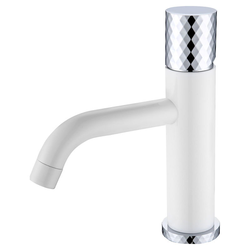 Смеситель для раковины BOHEME Stick Diamond 121-WCR White Chrom