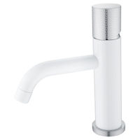 Смеситель для раковины BOHEME Stick Diamond 121-WCR.2 White Chrom — 1