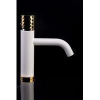 Смеситель для раковины BOHEME Stick Diamond 121-WG White Gold — 2