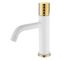 Смеситель для раковины BOHEME Stick Diamond 121-WG White Gold — 1