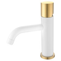 Смеситель для раковины BOHEME Stick Diamond 121-WG.2 White Gold — 1