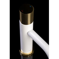 Смеситель для раковины BOHEME Stick Diamond 121-WG.2 White Gold — 2