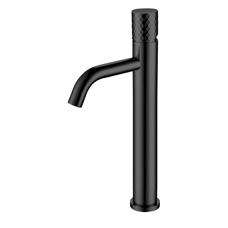 Смеситель для раковины BOHEME Stick 122-BB высокий Diamond Black