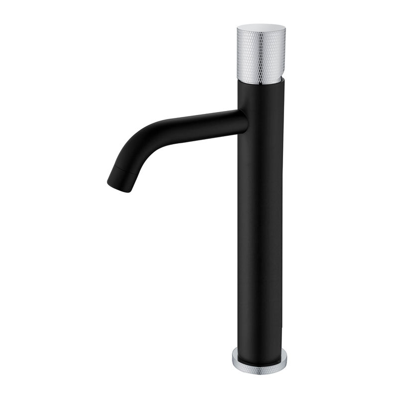 Смеситель для раковины BOHEME Stick 122-BCR.2 высокий Diamond Black Chrom