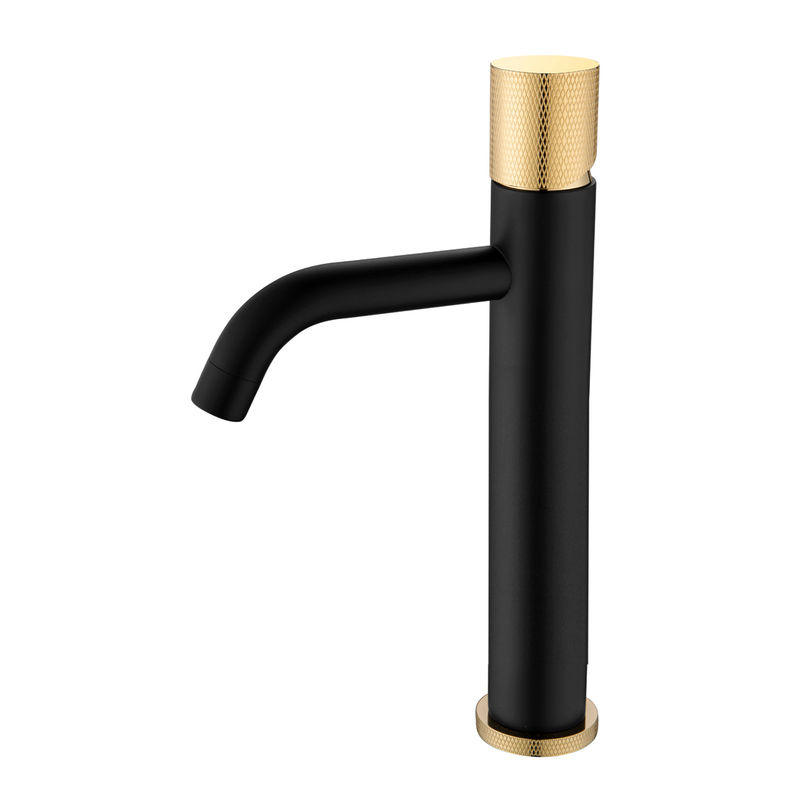 Смеситель для раковины BOHEME Stick 122-BG.2 высокий Diamond Black Gold