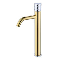 Смеситель для раковины BOHEME Stick 122-GCR высокий Diamond Gold Chrom — 1