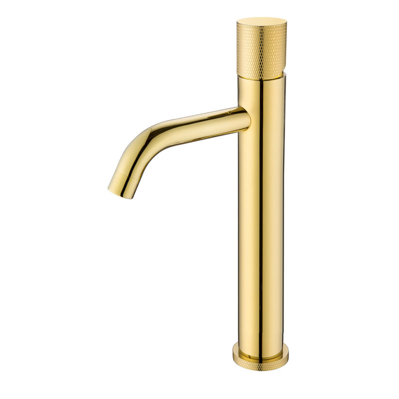 Смеситель для раковины BOHEME Stick 122-GG.2 высокий Diamond Gold