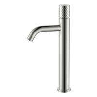 Смеситель для раковины BOHEME Stick 122-NB высокий Diamond Nikel Brush — 1