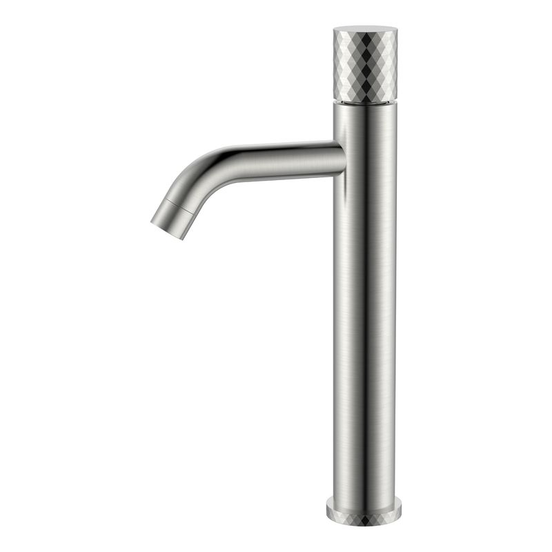 Смеситель для раковины BOHEME Stick 122-NB высокий Diamond Nikel Brush