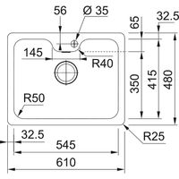 Кухонная мойка из нержавеющей стали Franke 122.0689.806 BCX 110-55 TL — 2