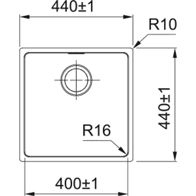 Кухонная мойка из нержавеющей стали Franke 122.0689.807 FEX 110-40