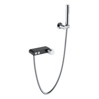 Смеситель для ванны BOHEME Stick Diamond 123-BCR Black Chrom — 1