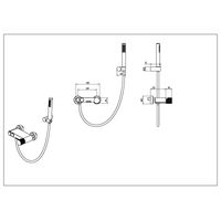 Смеситель для ванны BOHEME Stick Diamond 123-BG Black Gold — 2