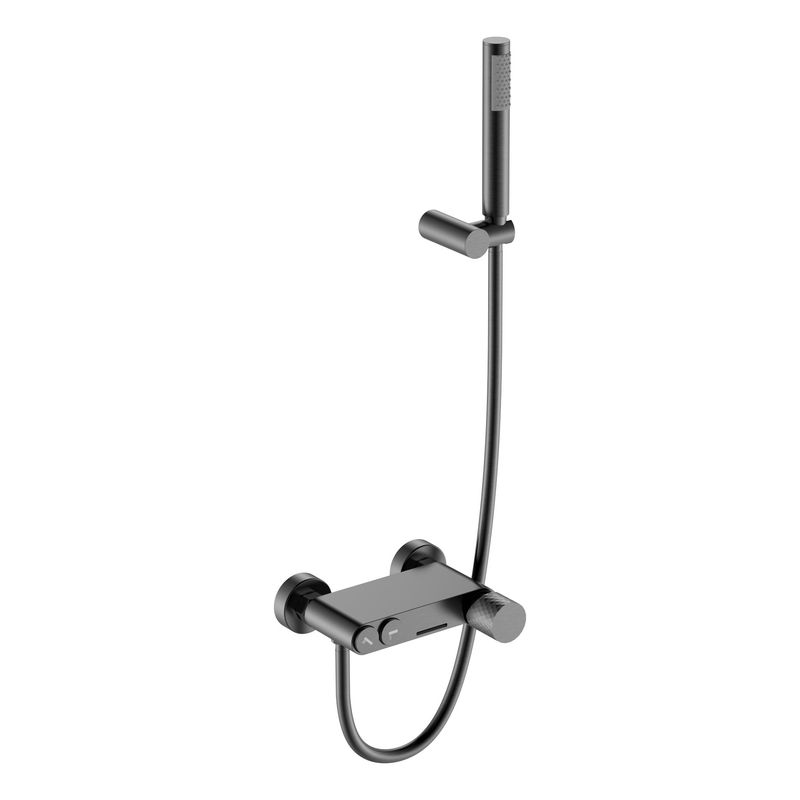 Смеситель для ванны BOHEME Stick Diamond 123-GM Gun Metal