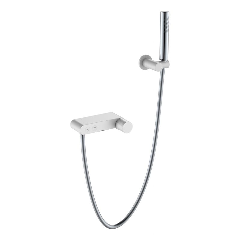 Смеситель для ванны BOHEME Stick Diamond 123-WCR White Chrom