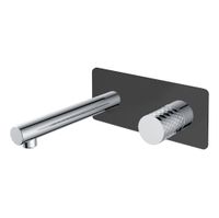 Смеситель скрытого монтажа для раковины BOHEME Stick Diamond 125-BCR из стены Black Chrom — 1