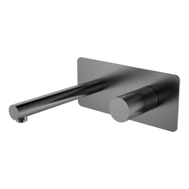 Смеситель скрытого монтажа для раковины BOHEME Stick Diamond 125-GM.2 из стены Gun Metal
