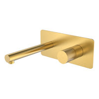 Смеситель скрытого монтажа для раковины BOHEME Stick Diamond 125-MG.2 из стены Mat Gold — 1