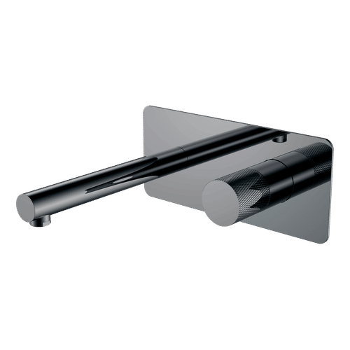 Смеситель скрытого монтажа для раковины BOHEME Stick Diamond 125-SGM.2 из стены Shine Gun Metal