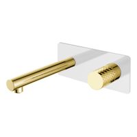 Смеситель скрытого монтажа для раковины BOHEME Stick Diamond 125-WG из стены White Gold — 1