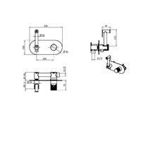 Встраиваемый гигиенический душ BOHEME Stick Diamond 127-GG.2 Gold — 2