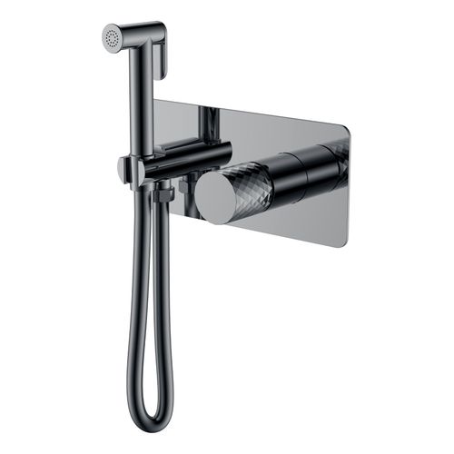 Встраиваемый гигиенический душ BOHEME Stick Diamond 127-SGM Shine Gun Metal