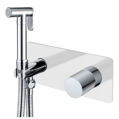 Встраиваемый гигиенический душ BOHEME Stick Diamond 127-WCR.2 White Chrom